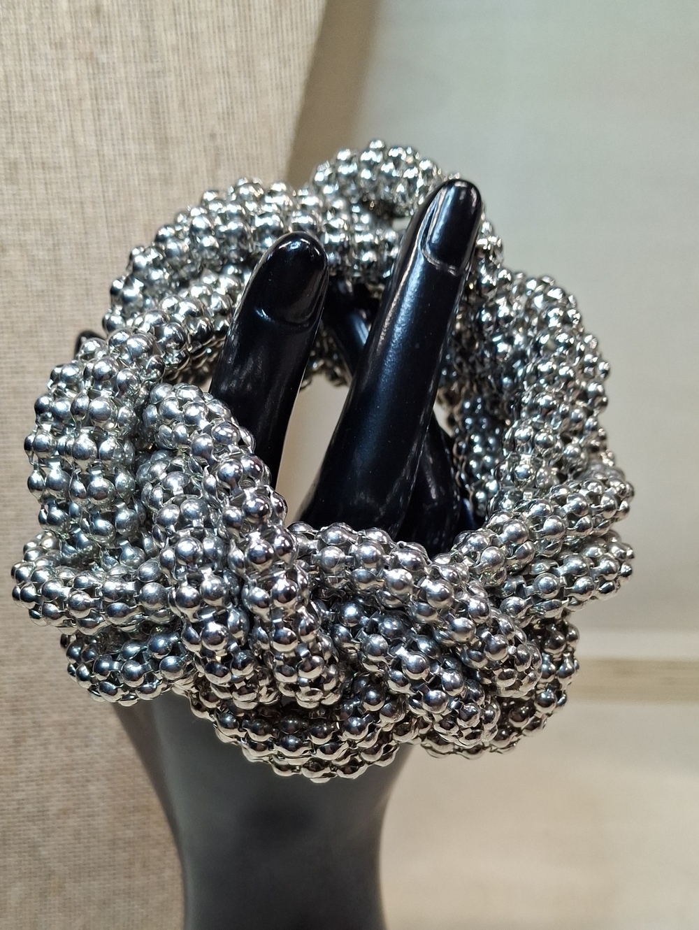 Chucky Silver Toned Braided Bracelet